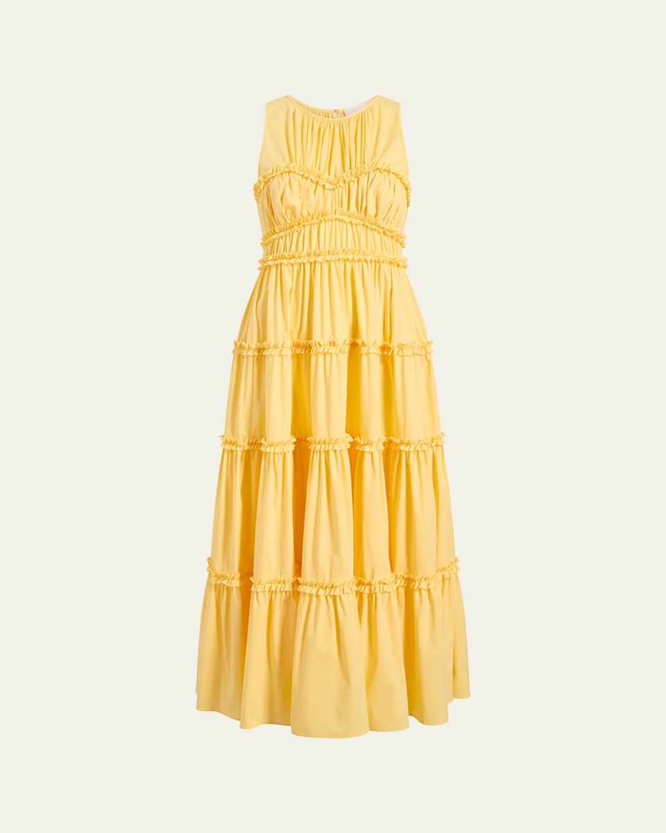 Sirrina Tiered Sleeveless Midi Dress